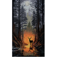 Набор для вышивания крестиком "Сторожевы леса" AH-209 с пяльцами