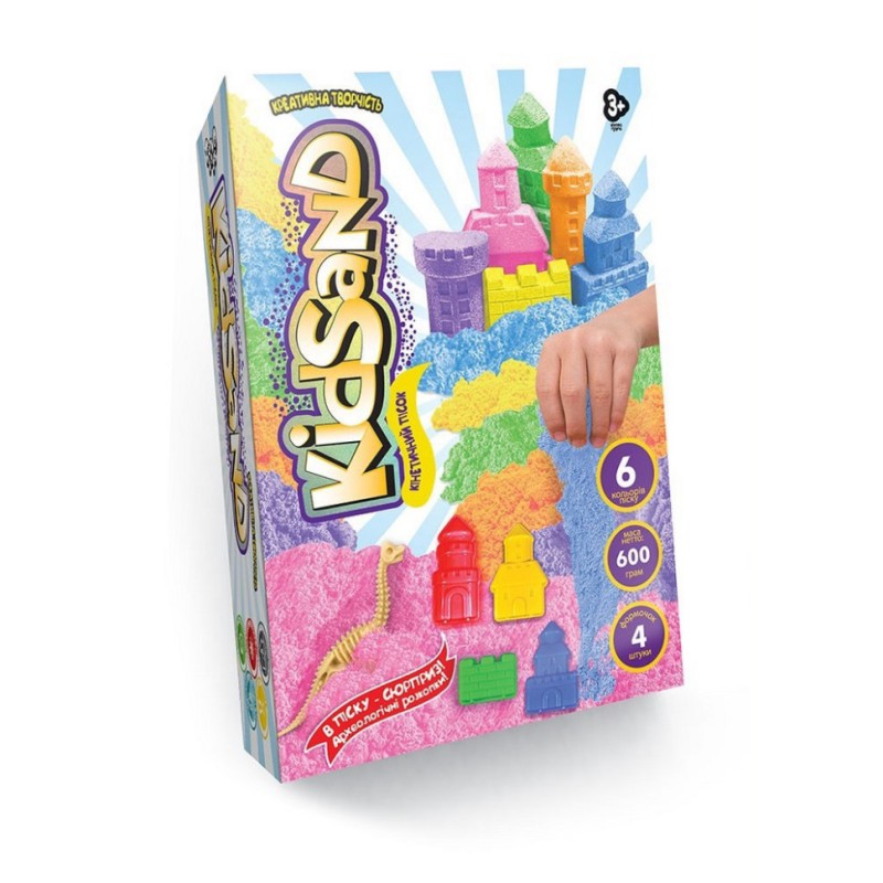Креативна творчість "Кінетичний пісок "KidSand" KS-04-04U коробка 600 г