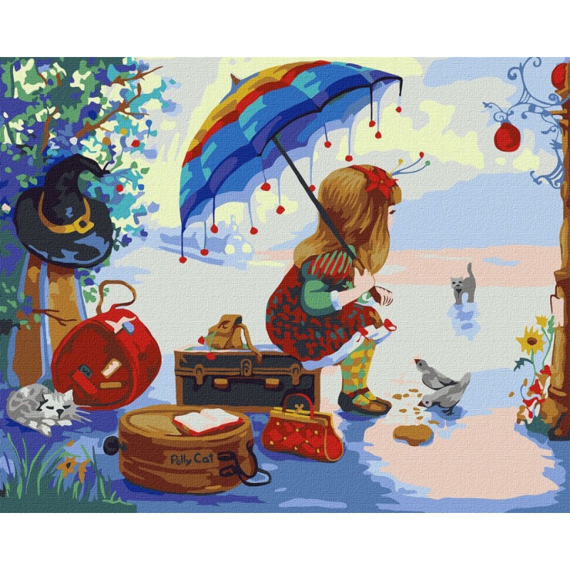 Картина за номерами "Полікет відправляється у подорож" KHO2384 40х50 см