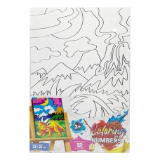 Картина за номерами для дітей "Динозавр Стиракозавр" CBN-02-09, 31х21 см