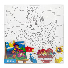 Картина за номерами для дітей "Щасливий Папуга" CBN-01-09, 31х31 см