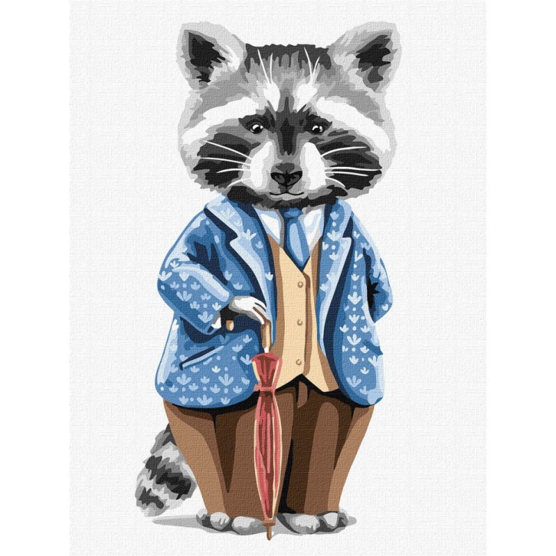 Картина за номерами "Вусатий джентльмен" KHO6013 30х40 см