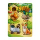 Дерев'яний пазл-вкладиш "Домашні тварини-2" Ubumblebees (ПСФ054) PSF054 фон із підказкою