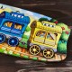 Дерев'яний сортер "Веселий паровозик-3 вагони" Ubumblebees (ПСФ019) PSF019 пазл-вкладиш