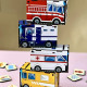 Дерев'яна настільна гра "Службовий транспорт" Ubumblebees (ПСФ027) PSF027 сортер-комодик