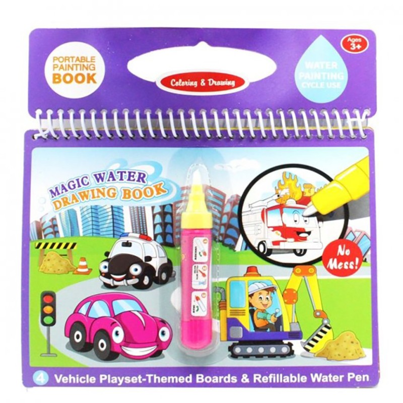 Книжка для малювання водою LT39 на пружині, картинки 4шт, маркер Вид 1
