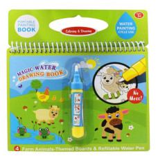 Книжка для малювання водою LT39 на пружині, картинки 4шт, маркер Вид 5