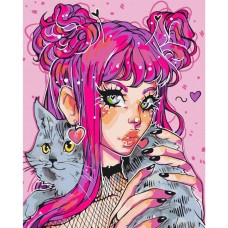 Картина по номерам "Кошачий взгляд" @nila_art_art BS53522 Brushme 40х50 см