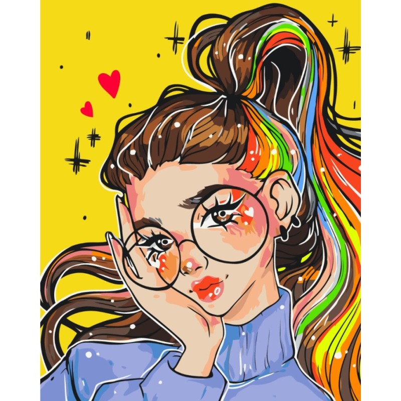 Картина за номерами "Яскравий образ" @nila_art_art BS53519 Brushme 40х50 см