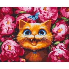 Картина по номерам "Муре в пионах" ©Марианна Пащук BS53696 Brushme 40х50 см