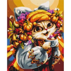 Картина по номерам "Сентябрьская кошка" © Марианна Пащук Brushme BS53823 40x50 см