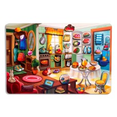 Дерев'яний пазл-вкладиш "Наведи лад в кімнаті та нагодуй Ваню" (ПСД271) PSD271