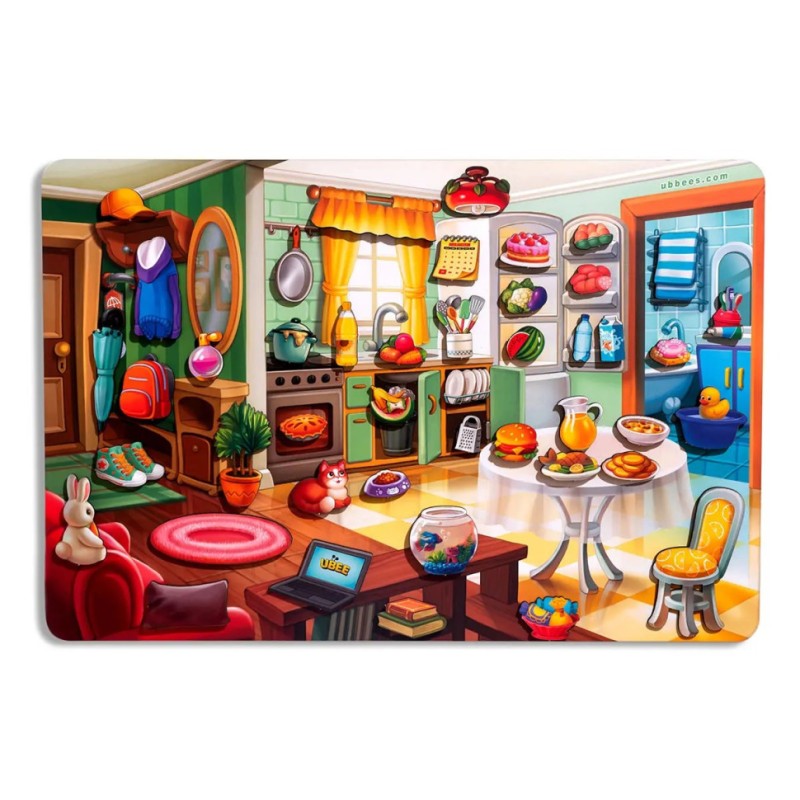 Дерев'яний пазл-вкладиш "Наведи лад в кімнаті та нагодуй Ваню" (ПСД271) PSD271