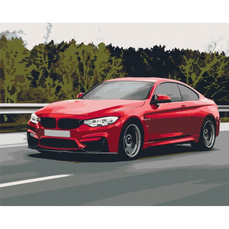 Картина за номерами "Спортивна машина" BS52619, 40x50 см