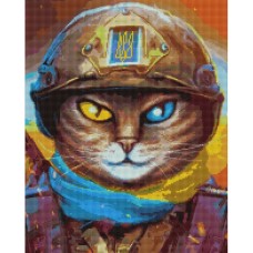 Алмазна мозаїка "Котик Захисник" ©Маріанна Пащук DBS1034, 40x50 см
