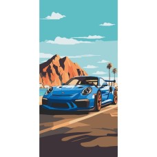 Картина по номерам "Sports car" 12503-AC 40x80 см