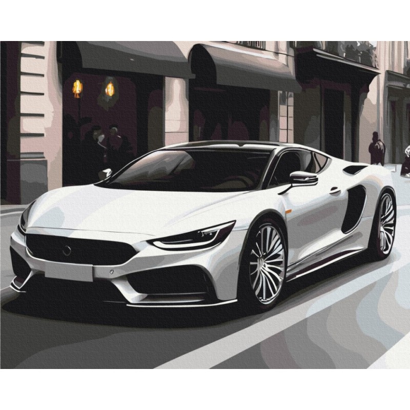 Картина за номерами "Авто в мегаполісі" BS53756, 40x50 см