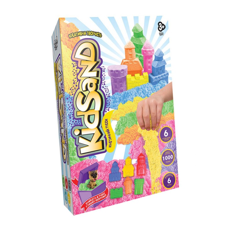 Кінетичний пісок "KidSand" KS-04-10U-15U коробка 1000 гр Вид 1