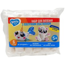 Набор для лепки с воздушным пластилином 70171, 6 белых сток.