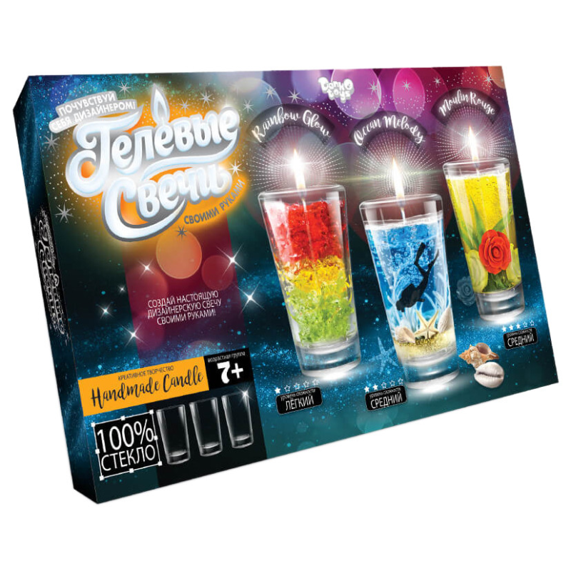 Комплект креативної творчості Гелеві свічки 6160 для оформлення інтер'єру GS-02-01