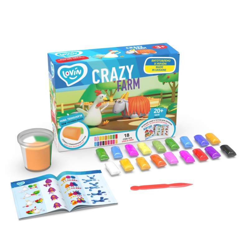 Набір тіста для ліплення "Crazy Farm" TM Lovin 41189