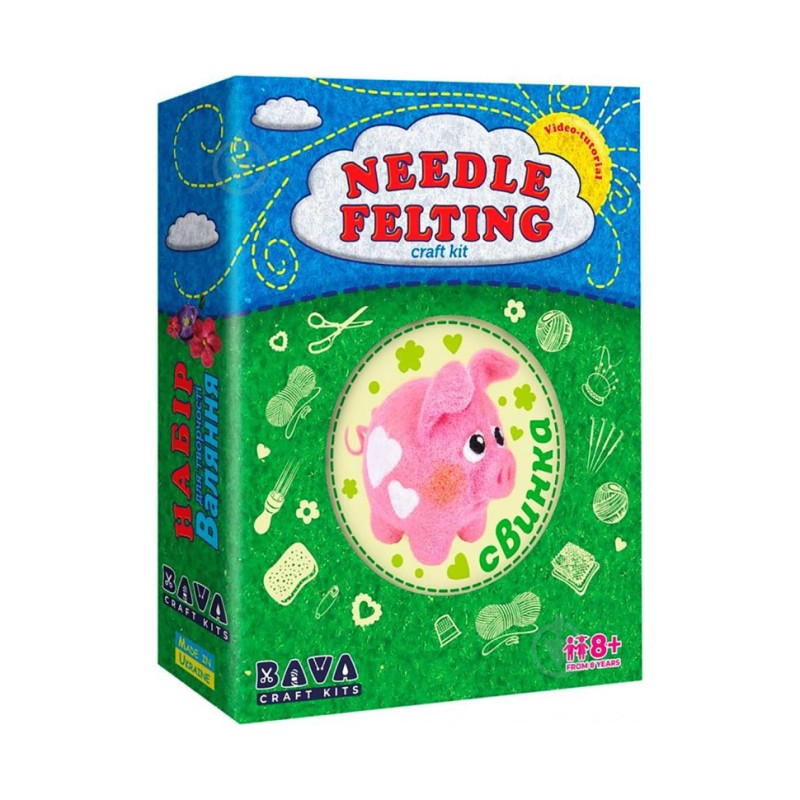 Набір для творчості "Свинка" ВАЛ-007 валяння іграшки