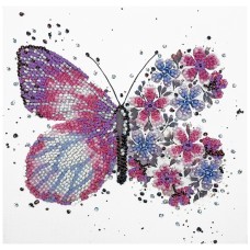 Набор-мини для вышивания бисером "Розовые крылья" AM-238 15х15 см