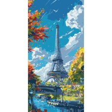 Картина за номерами "Eiffel Tower"  11571-AC 40х80 см