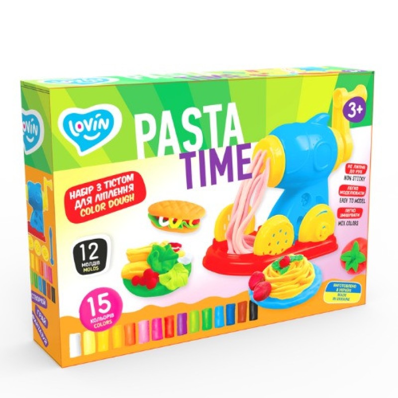Набір для креативної творчості з тестом "Pasta Time" TM Lovin 41195, 15 кольорів