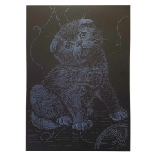 Гравюра А4 "Кіт" ГрА4-18с економ варіант в пакеті 29,7х21 см