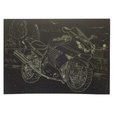 Гравюра А4 "Мотоцикл-1" ГрА4-12з економ варіант в пакеті 29,7х21 см