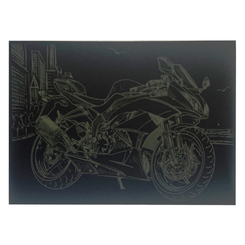 Гравюра А4 "Мотоцикл" ГрА4-11з економ варіант в пакеті 29,7х21 см