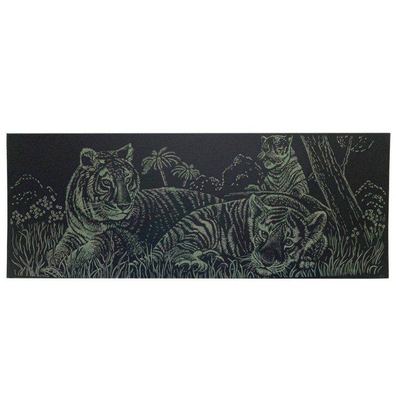 Гравюра панорама "Тигри" ГрВ2-2 економ варіант в пакеті 41х15 см