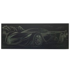 Гравюра панорама "Спорткар" ГрВ2-4 економ варіант в пакеті 41х15 см