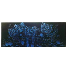 Гравюра панорама "Кошенята" ГрВ2-3 економ варіант в пакеті 41х15 см