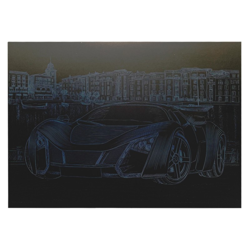 Гравюра А4 "Спорткар" ГрА4-4с економ варіант в пакеті 29,7х21 см