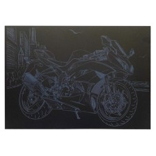 Гравюра А4 "Мотоцикл" ГрА4-11с економ варіант в пакеті 29,7х21 см