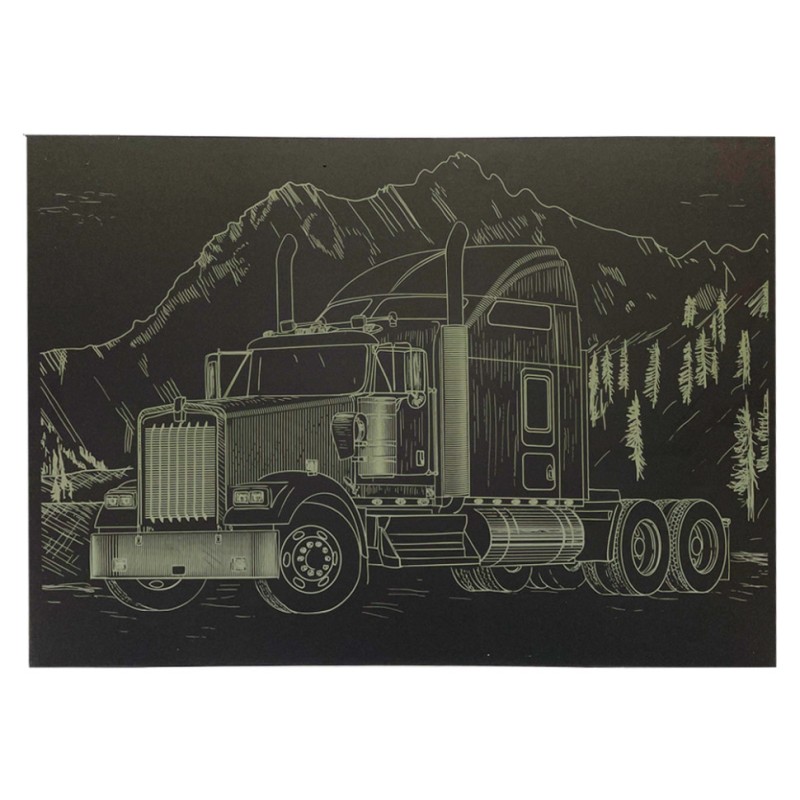 Гравюра А4 "Вантажівка-1" ГрА4-7з економ варіант в пакеті 29,7х21 см