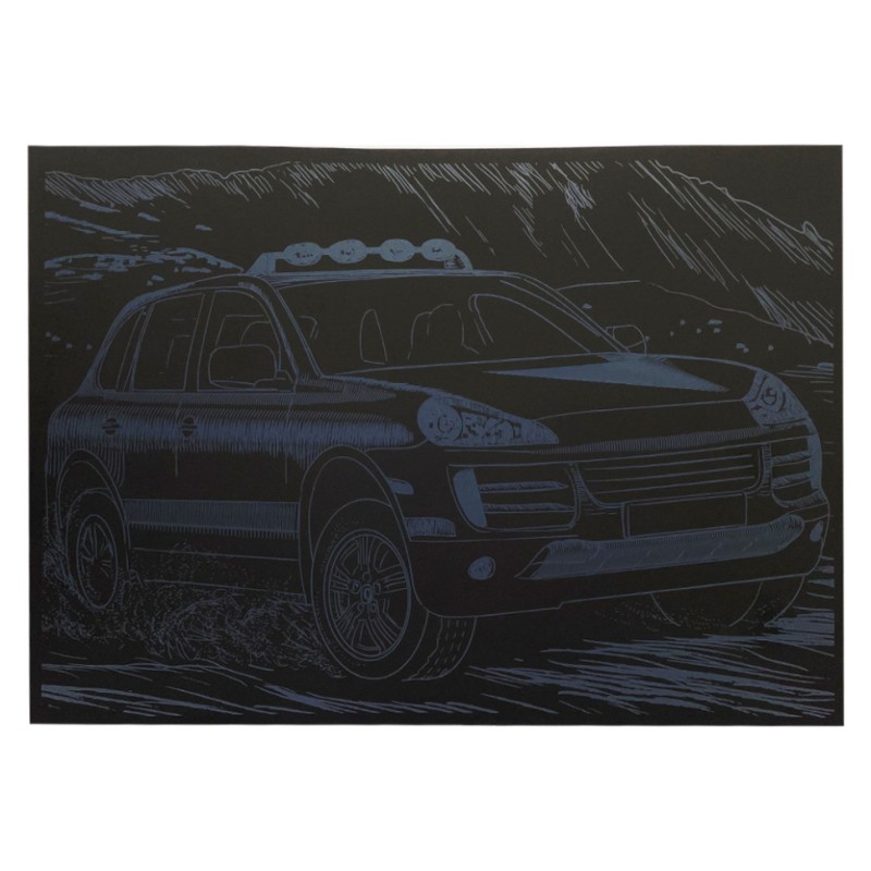 Гравюра А4 "Джип" ГрА4-14с економ варіант в пакеті 29,7х21 см