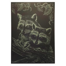 Гравюра А4 "Єнот" ГрА4-16з економ варіант в пакеті 29,7х21 см