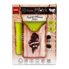 Комплект для творчості чохли з вишивкою гладдю "My Phone Clutch: Єнот" МРСL-01-08