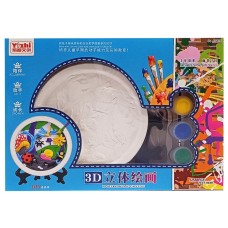 Набор для творчества Гипсовая раскраска "Динозавры" KG8126-2 тарелка 11,5 см, на подставке