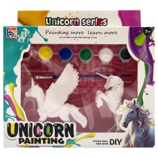 Набор для творчества Гипсовая раскраска "Unicorn" T59-1(Unicorn1) 2 фигурки, краски 6 цветов