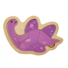 Дитячі розвиваючі пазли MD 2283 дерев'яні  Динозавр фіолетовий