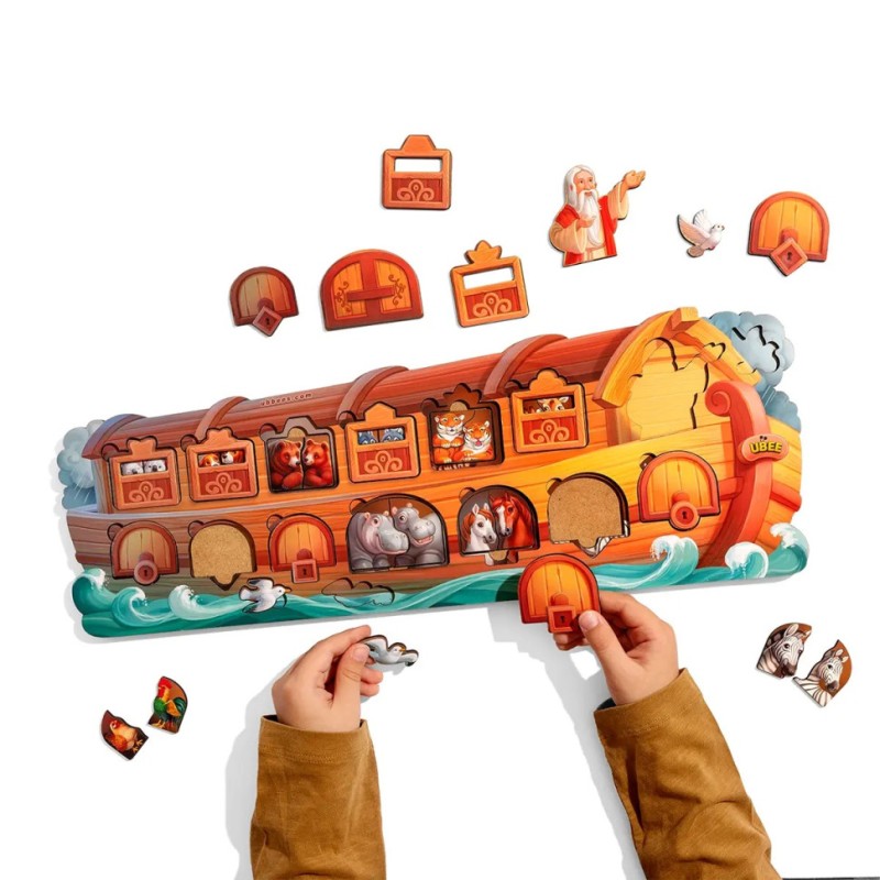 Розвиваючий пазл-вкладиш "Ноїв ковчег" PSD275 з фоном