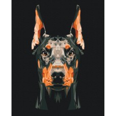 Картина по номерам "Доберман" BS53693 Brushme 40х50 см