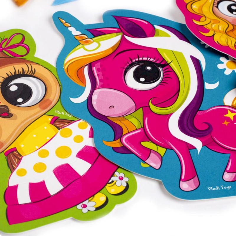 Набір для творчості "Glitter Art Казкові принцеси" VT4501-10, 5 флаконів з глітерами