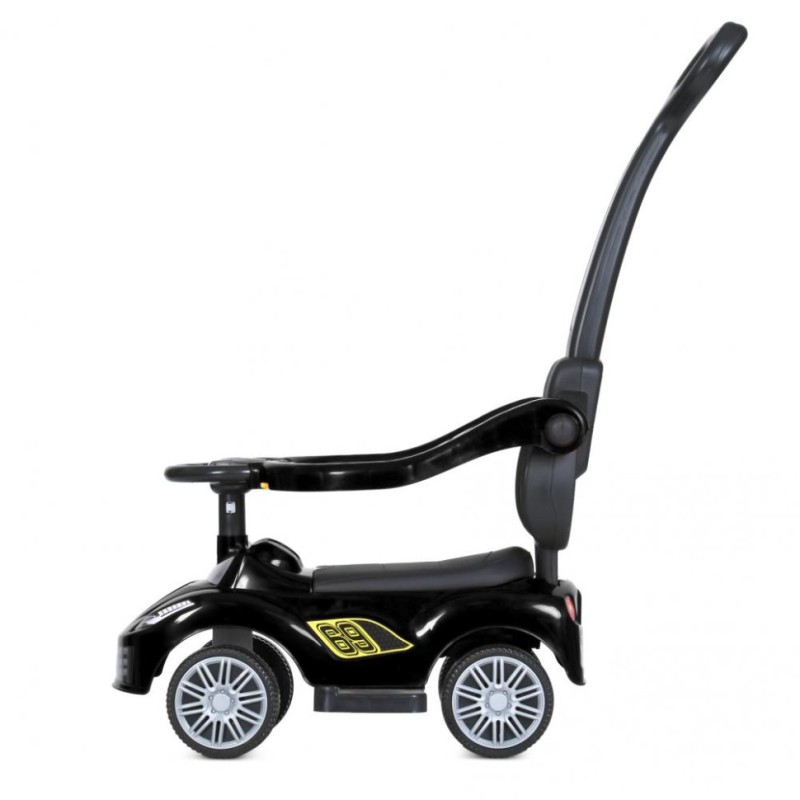 Дитяча каталка-толокар M 5728L-2 чорний, з батьківською ручкою