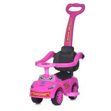 Детская каталка-толокарь M 5763L-8 розовый, с родительской ручкой