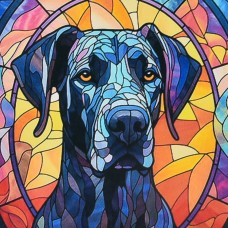 Алмазная мозаика "Черный взгляд" DEEX16283 не полная выкладка 30х30 см